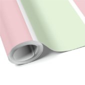 Zachte Kleur Verticale Streeppatroon Ontwerp Cadeaupapier (Rol Hoek)