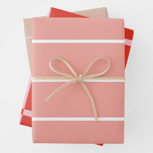 Zachte Kleur Verticale Streeppatroon Ontwerp Inpakpapier Vel (In situ)