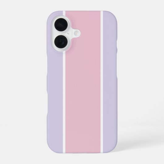 Zachte Kleur Verticale Streeppatroon Ontwerp iPhone 16 Hoesje (Achterkant)