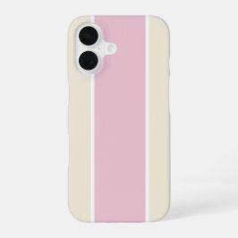 Zachte Kleur Verticale Streeppatroon Ontwerp iPhone 16 Hoesje