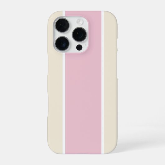 Zachte Kleur Verticale Streeppatroon Ontwerp iPhone Hoesje (Achterkant)