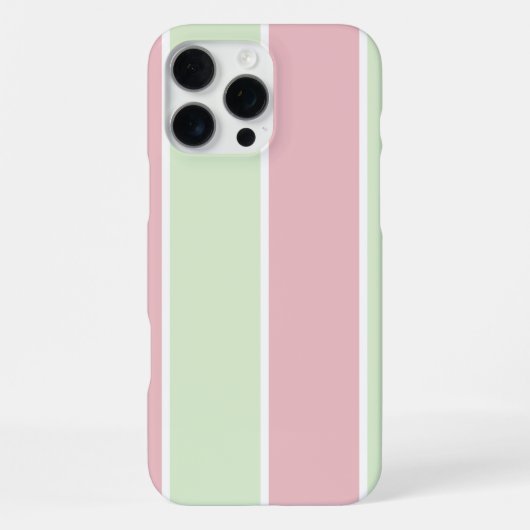Zachte Kleur Verticale Streeppatroon Ontwerp iPhone Hoesje (Achterkant)