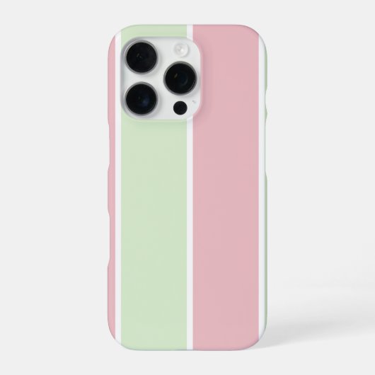 Zachte Kleur Verticale Streeppatroon Ontwerp iPhone Hoesje (Achterkant)