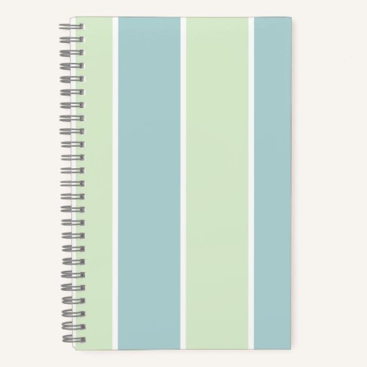 Zachte Kleur Verticale Streeppatroon Ontwerp Notitieboek (Voorkant)
