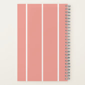 Zachte Kleur Verticale Streeppatroon Ontwerp Notitieboek (Achterkant)