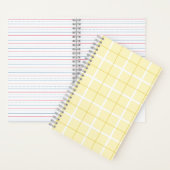 Zachte Kleur Verticale Streeppatroon Point Design  Notitieboek (Binnen)