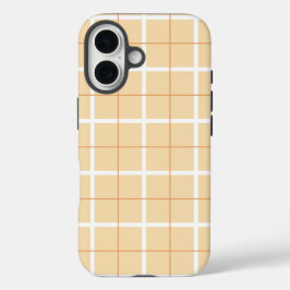 Zachte Kleur Verticale Streeppatroon Puntontwerp iPhone 16 Hoesje