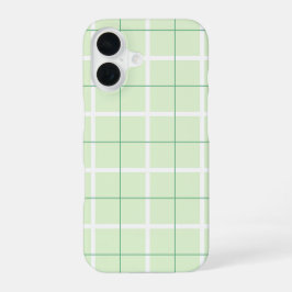 Zachte Kleur Verticale Streeppatroon Puntontwerp iPhone 16 Hoesje