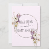 Zachte kleur Wilde bloemen Baby Roze Kaart (Achterkant)