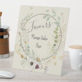 Zachte kleur Wilde bloemen Pedestal Sign Reclamebord Met Voetstuk (Insitu)