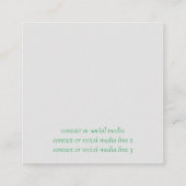 Zachte kleuren bloemig Visitekaartje (Achterkant)