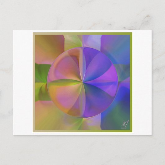 Zachte kleuren briefkaart (Voorkant)
