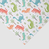 Zachte kleuren Dinosauriërs palmbomen Kinderen Tissuepapier (Detail)