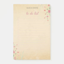 Zachte kleuren Eenvoudige bloemen | Je naam |