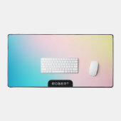 Zachte kleuren gradiënt iriserende achtergrond bureaumat (Keyboard & Muis)