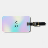 Zachte kleuren holografische achtergrond 2 bagagel bagagelabel (Voorkant horizontaal)