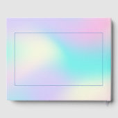 Zachte kleuren holografische achtergrond 2 gastenb gastenboek (Achterkant)