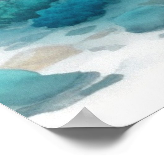 Zachte kleuren onderwater koraalrif 5:4 poster (Hoek)