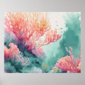 Zachte kleuren onderwater koraalrif 5:4 poster (Voorkant)
