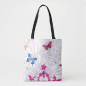 Zachte Kleuren Ontwerper Print Stijlvolle Damesmod Tote Bag (Voorkant)