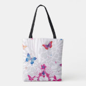 Zachte Kleuren Ontwerper Print Stijlvolle Damesmod Tote Bag (Achterkant)