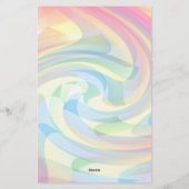 Zachte kleuren Pastel Geel Roze Blauw Abstract Briefpapier (Achterkant)