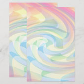 Zachte kleuren Pastel Geel Roze Blauw Abstract Briefpapier (Voorkant / Achterkant)