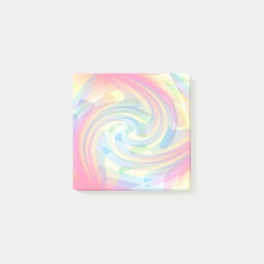 Zachte kleuren Pastel Geel Roze Blauw Abstract Post-it® Notes (Voorkant)