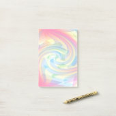 Zachte kleuren Pastel Geel Roze Blauw Abstract Post-it® Notes (Op bureau)