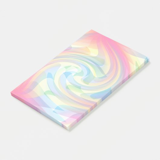 Zachte kleuren Pastel Geel Roze Blauw Abstract Post-it® Notes (Schuin)