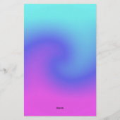 Zachte kleuren Pastel Roze Blauw Paars Aqua Art Briefpapier (Achterkant)