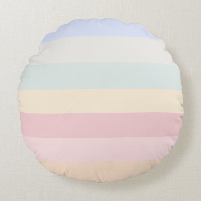 Zachte Kleuren  Rond Kussen (Voorkant)