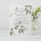 Zachte kleuren - Sage Mint Green INVITATION Kaart (Staand voorkant)