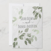 Zachte kleuren - Sage Mint Green INVITATION Kaart (Achterkant)