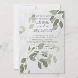 Zachte kleuren - Sage Mint Green INVITATION Kaart
