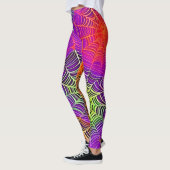 Zachte kleuren: Spiderweb Art Leggings (Links)