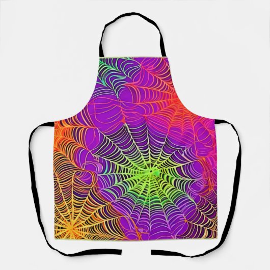 Zachte kleuren: Spiderweb Art Schort (Voorkant)