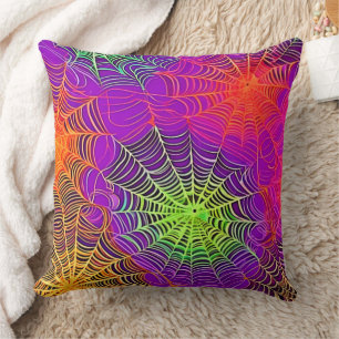 Zachte Kleuren: Spinneweb Kunst Kussen