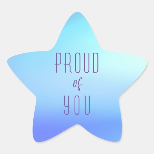 Zachte kleuren-Star-Sticker Ster Sticker (Voorkant)