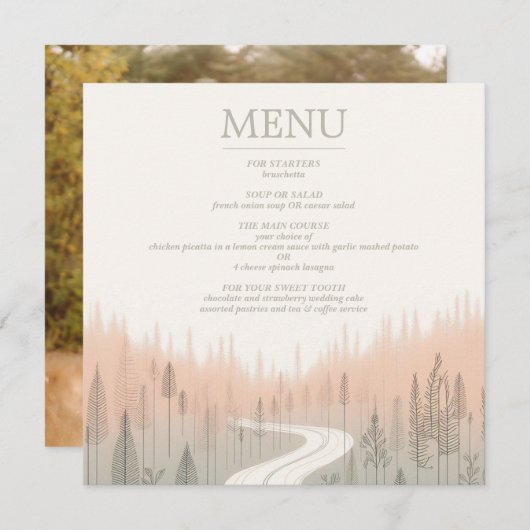 Zachte kleuren trail menu (Voorkant / Achterkant)