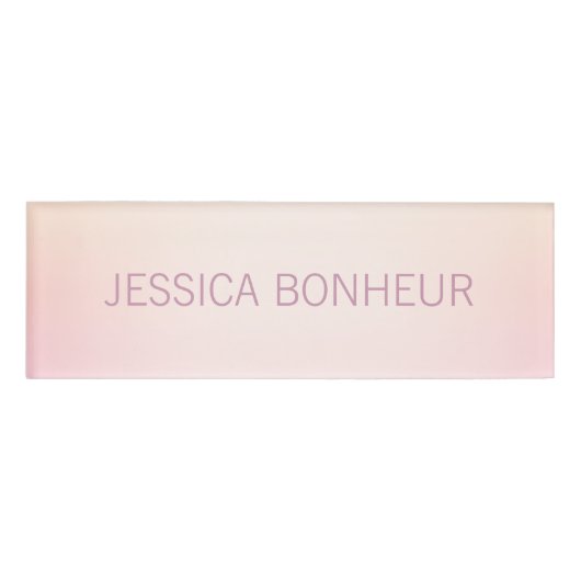 Zachte kleuren vervagen Ombre Naambadge (Voorkant)