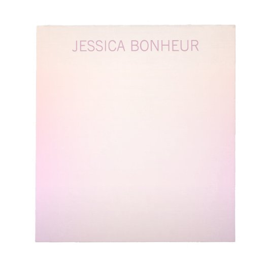 Zachte kleuren vervagen Ombre Notitieblok (Voorkant)