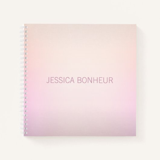 Zachte kleuren vervagen Ombre Notitieboek (Voorkant)