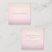 Zachte kleuren vervagen Ombre Vierkante Visitekaartje (Voorkant / Achterkant)