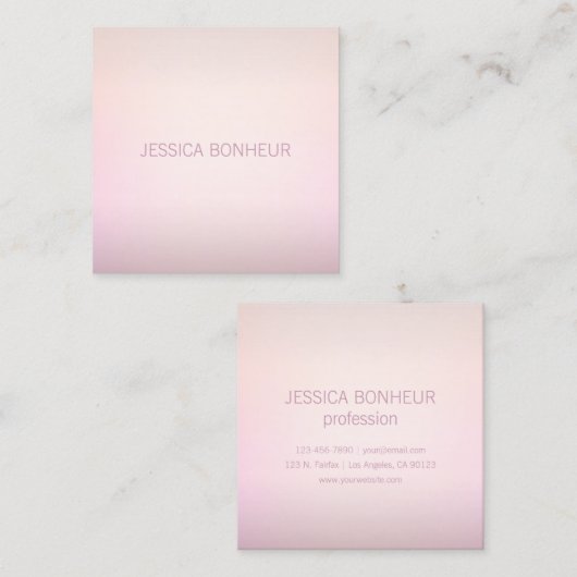 Zachte kleuren vervagen Ombre Vierkante Visitekaartje (Voorkant / Achterkant)