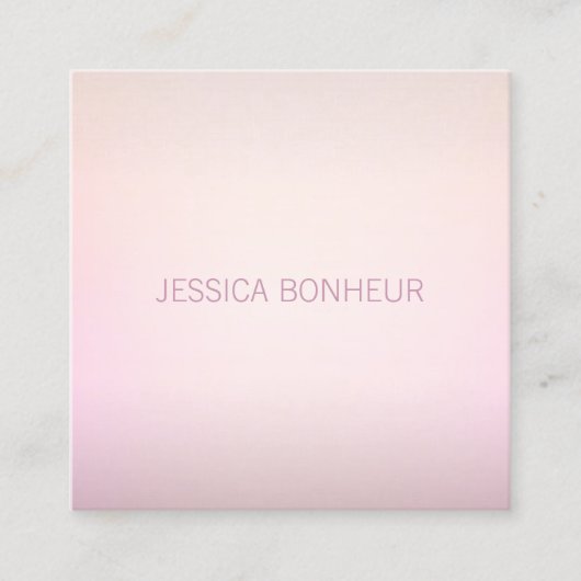 Zachte kleuren vervagen Ombre Vierkante Visitekaartje (Voorkant)