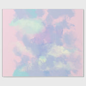 Zachte kleuren Waterverf Roze Lila-blauw Cadeaupapier (Vlak)