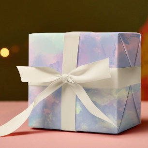 Zachte kleuren Waterverf Roze Lila-blauw Cadeaupapier