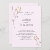 Zachte kleuren Wilde bloem Verbrandend Sinaasappel Kaart (Voorkant / Achterkant)