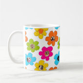 Zachte kleurige bloem Honden Moeder Leuke Foto Col Koffiemok (Links)